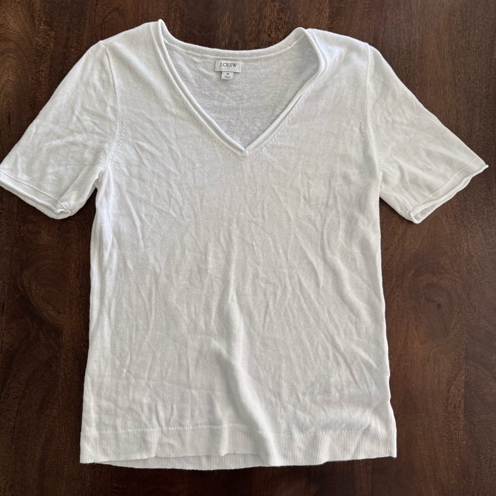 J.Crew white V-Neck sweater